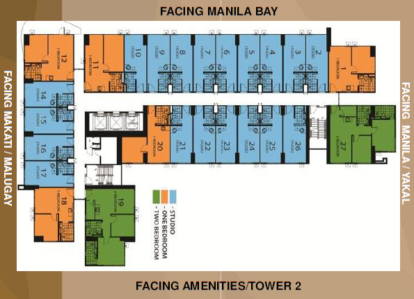 Typical Floor Plan 2nd to 23rd Residential Floor