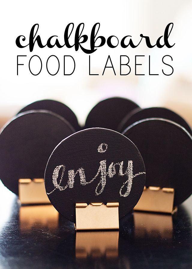 Chalkboard Food Labels Party Contributor Organize And Decorate