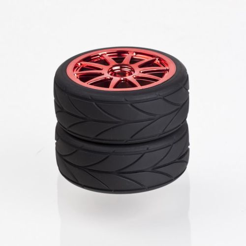 6117 1 10 on Road Car Plastic Materials Wheel Rim Tyre Orange