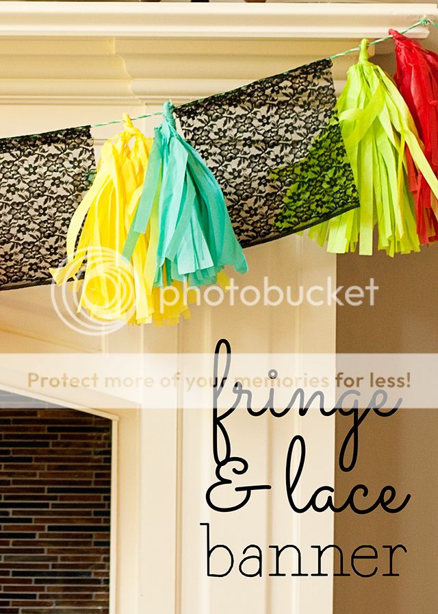 Fringe & Lace Banner Party Contributor Organize and Decorate Everything